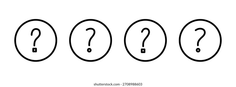 Icono de pregunta Ilustración vectorial. signo y símbolo de signo de interrogación