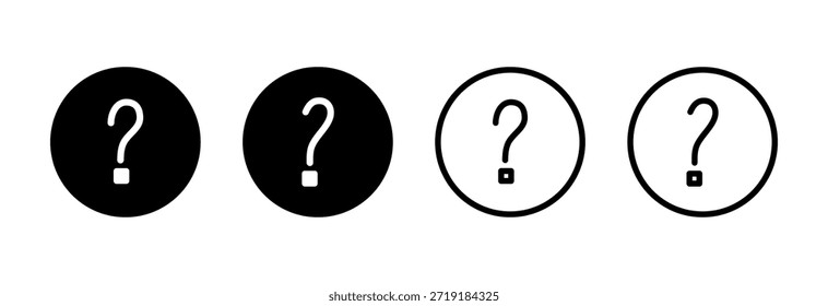 Icono de pregunta Ilustración vectorial. signo y símbolo de signo de interrogación