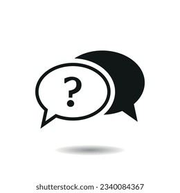 Question icon vector illustration. Symbol on isolated background. Ask sign concept.