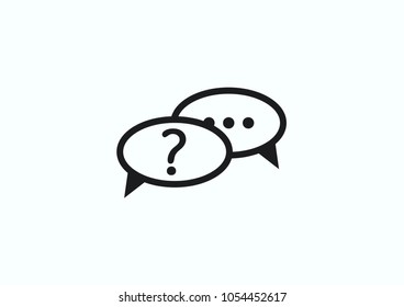 Question Icon. Vector Illustration. Unclear
