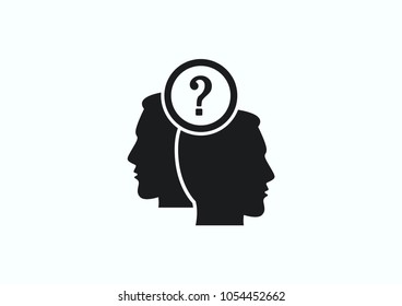 Question icon. Vector illustration. unclear
