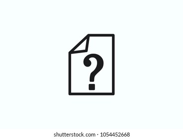 Question icon. Vector illustration. unclear
