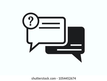 Question icon. Vector illustration. unclear
