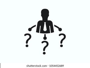 Question icon. Vector illustration. unclear
