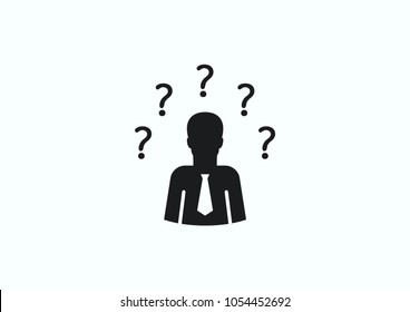 Question icon. Vector illustration. unclear
