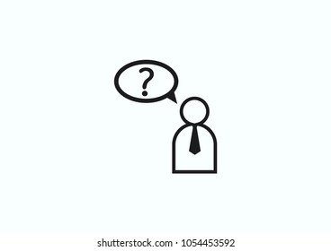 Question icon. Vector illustration. unclear
