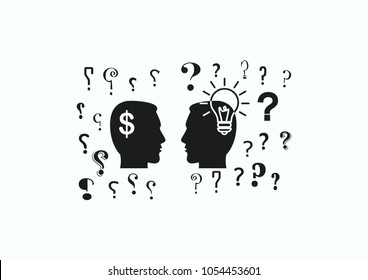 Question icon. Vector illustration. unclear
