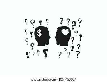 Question icon. Vector illustration. unclear
