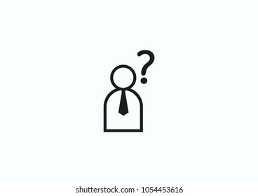 Question Icon. Vector Illustration. Unclear
