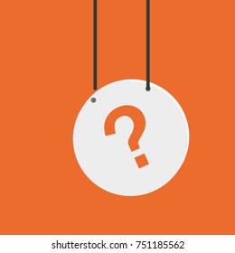 question icon vector isolated  illustration flat design