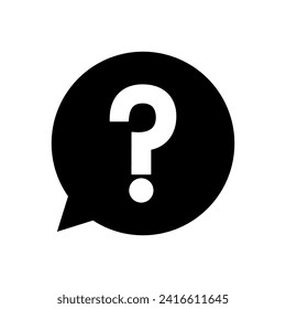 Vector de icono de pregunta. vector de icono de signo de interrogación.