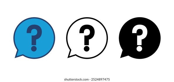 Question icon vector. question mark icon vector.