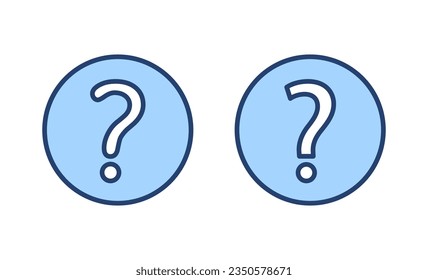 Vector de icono de pregunta. signo de marca de interrogación y símbolo
