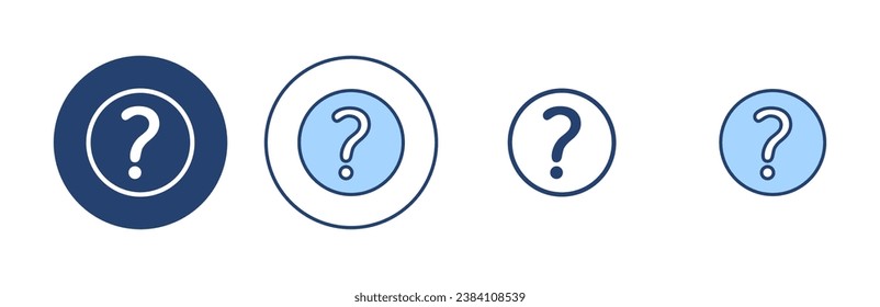 Vector de icono de pregunta. signo de marca de interrogación y símbolo