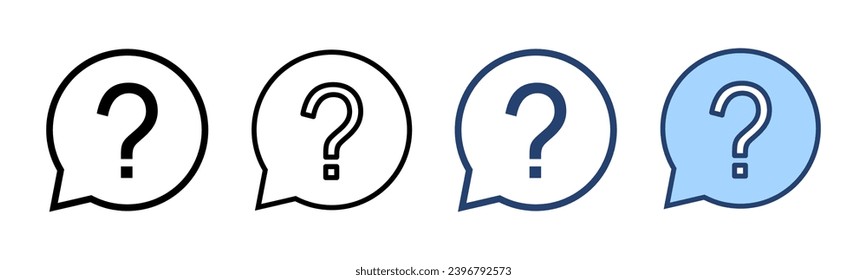 Question icon vector. question mark sign and symbol