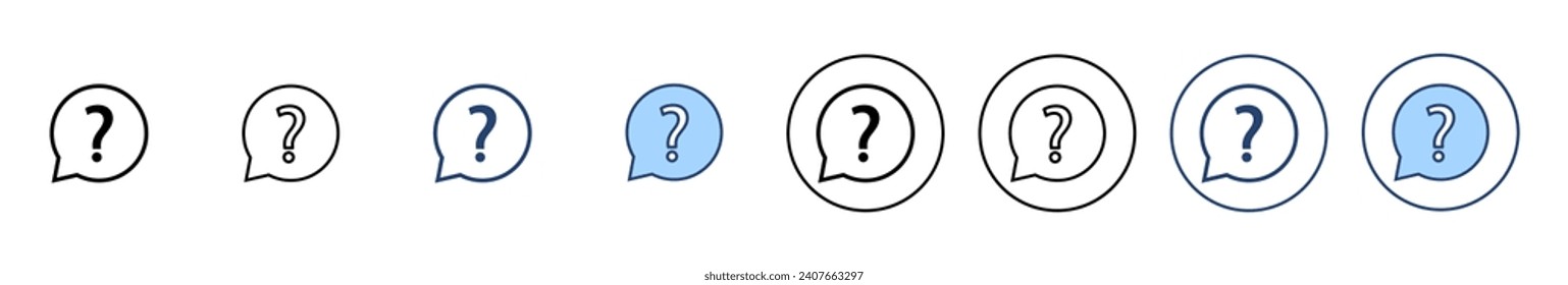 Question icon vector. question mark sign and symbol
