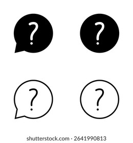 Question icon vector. question mark sign and symbol