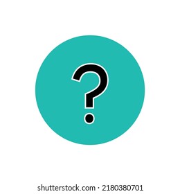 question icon vector. question mark symbol in circle. Help support icon button