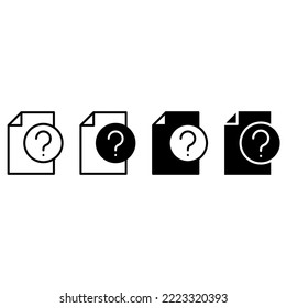 Conjunto de vectores de icono de pregunta. colección de signos de ilustración de faq. símbolo de respuesta o logotipo.