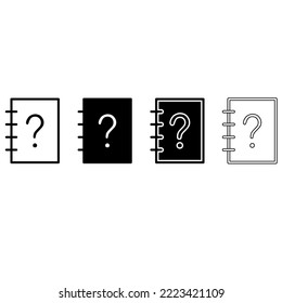 Question icon vector set. faq illustration sign collection. answer symbol or logo.