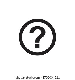 símbolo de signo de vector de icono de pregunta marca aislada