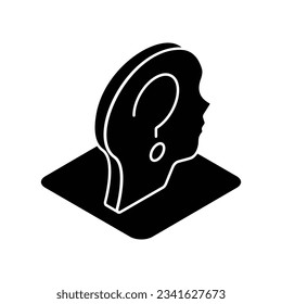 Question icon, vector stock illustration.