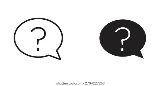 Icono de pregunta Vector, símbolo, ilustraciones de logotipo