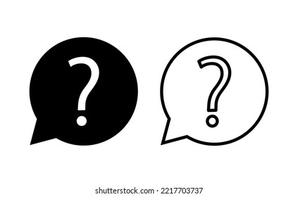 Question icon vector for web and mobile app. question mark sign and symbol