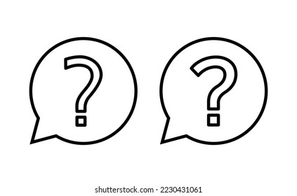 Question icon vector for web and mobile app. question mark sign and symbol