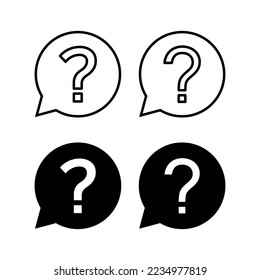 Question icon vector for web and mobile app. question mark sign and symbol