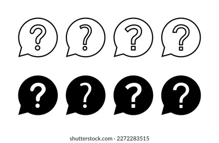 Question icon vector for web and mobile app. question mark sign and symbol