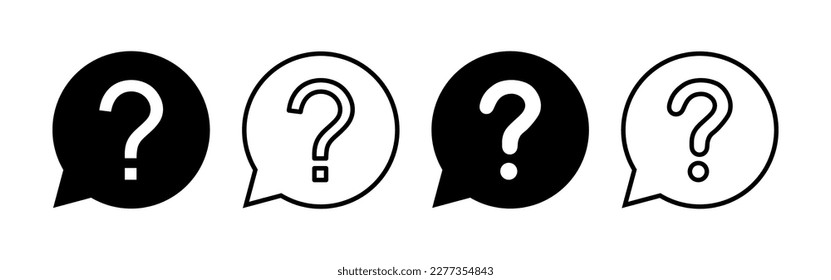 Question icon vector for web and mobile app. question mark sign and symbol