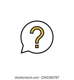 Question icon vector for web and mobile app. question mark sign and symbol