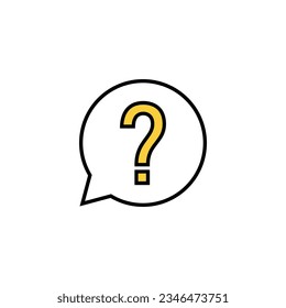 Question icon vector for web and mobile app. question mark sign and symbol