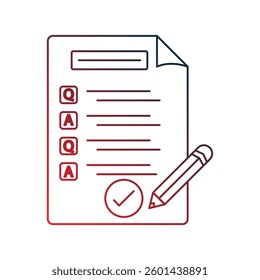 Question icon with white background vector stock illustration