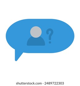 question icons color or logo illustration flat color style