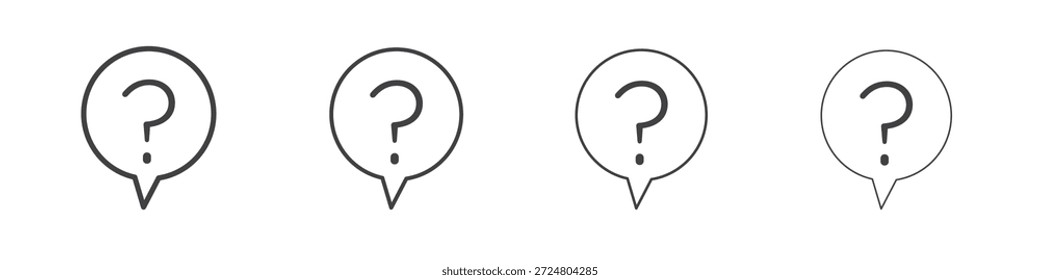Question icons for graphic and web design.