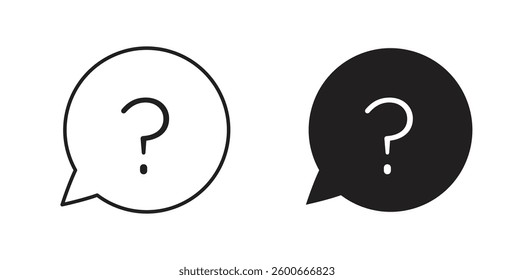 Question icons graphics set vectors