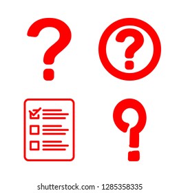 question icons set with question mark, list and question sign in a circle vector set