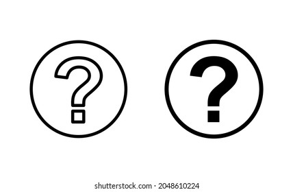 Question icons set. question mark sign and symbol