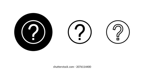 Question icons set. question mark sign and symbol