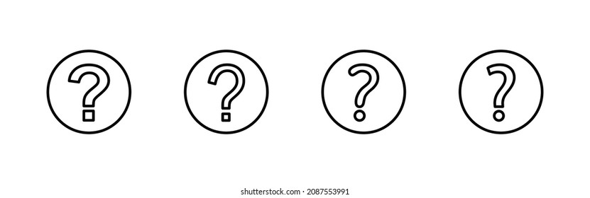 Juego de iconos de preguntas. signo de marca de interrogación y símbolo