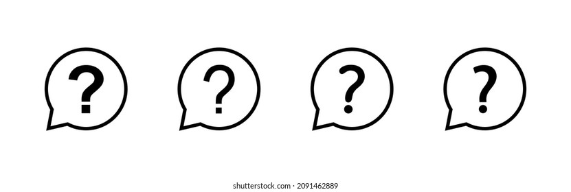 Question icons set. question mark sign and symbol