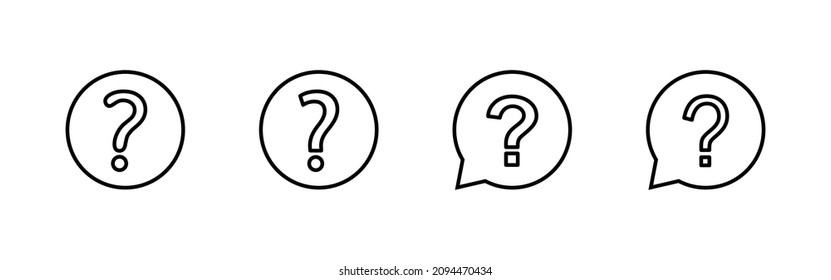 Question icons set. question mark sign and symbol