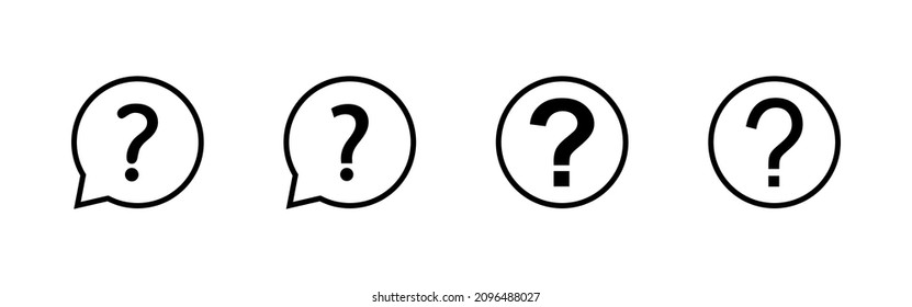 Juego de iconos de preguntas. signo de marca de interrogación y símbolo