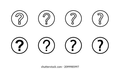 Fragesymbole gesetzt. Fragezeichen-Zeichen und -Symbol