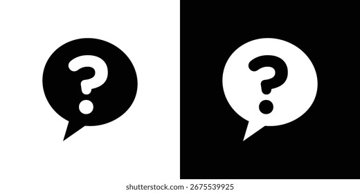 Question icons, simple illustration graphic doodle black design