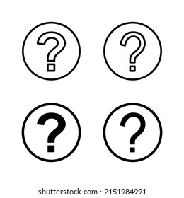 Question icons vector. question mark sign and symbol