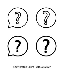 Vector de iconos de preguntas. signo de marca de interrogación y símbolo