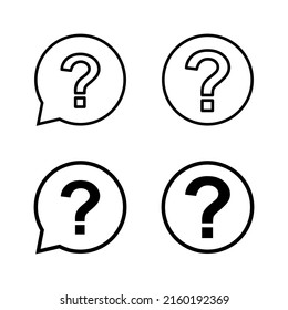 Vector de iconos de preguntas. signo de marca de interrogación y símbolo
